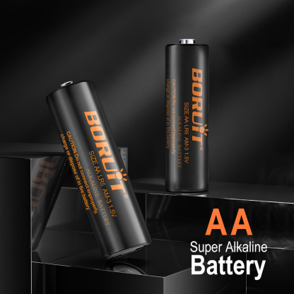 BORUiT AA Alkaline Battery, Silver-Blue Color, Durable, Compatible with Various Devices