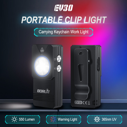 BORUiT EV30 Multi-Color LED Flashlight with Long Battery Life