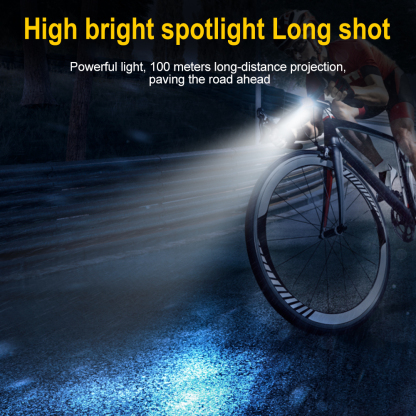 BORUiT LD14 Super Bright Two-Lamp Bicycle Light Aluminum Alloy High and Low Beam Switch