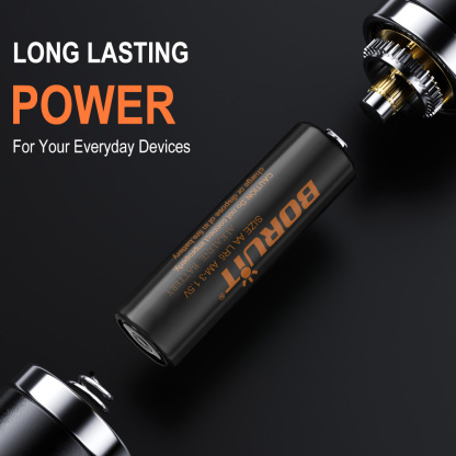 BORUiT AA Alkaline Battery, Silver-Blue Color, Durable, Compatible with Various Devices