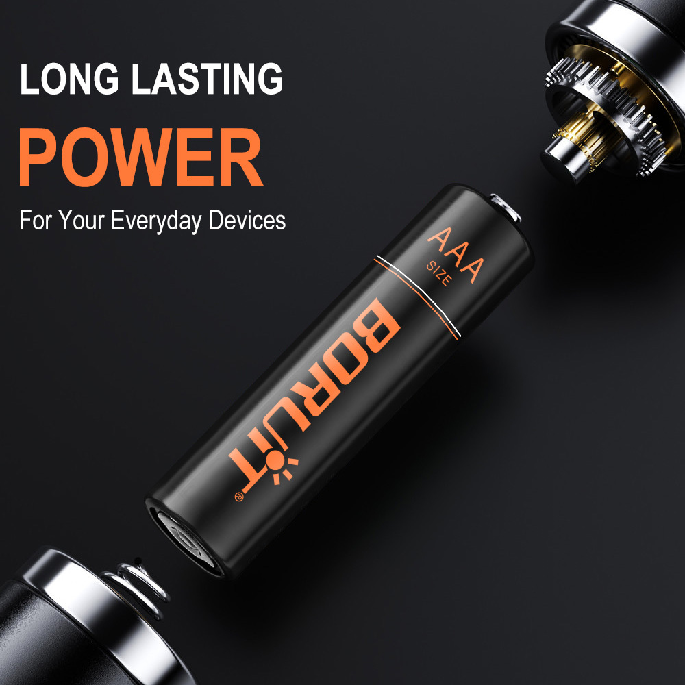 Boruit AAA Alkaline Dry Battery High Efficiency Power Output, Wide Compatibility Steel Shell