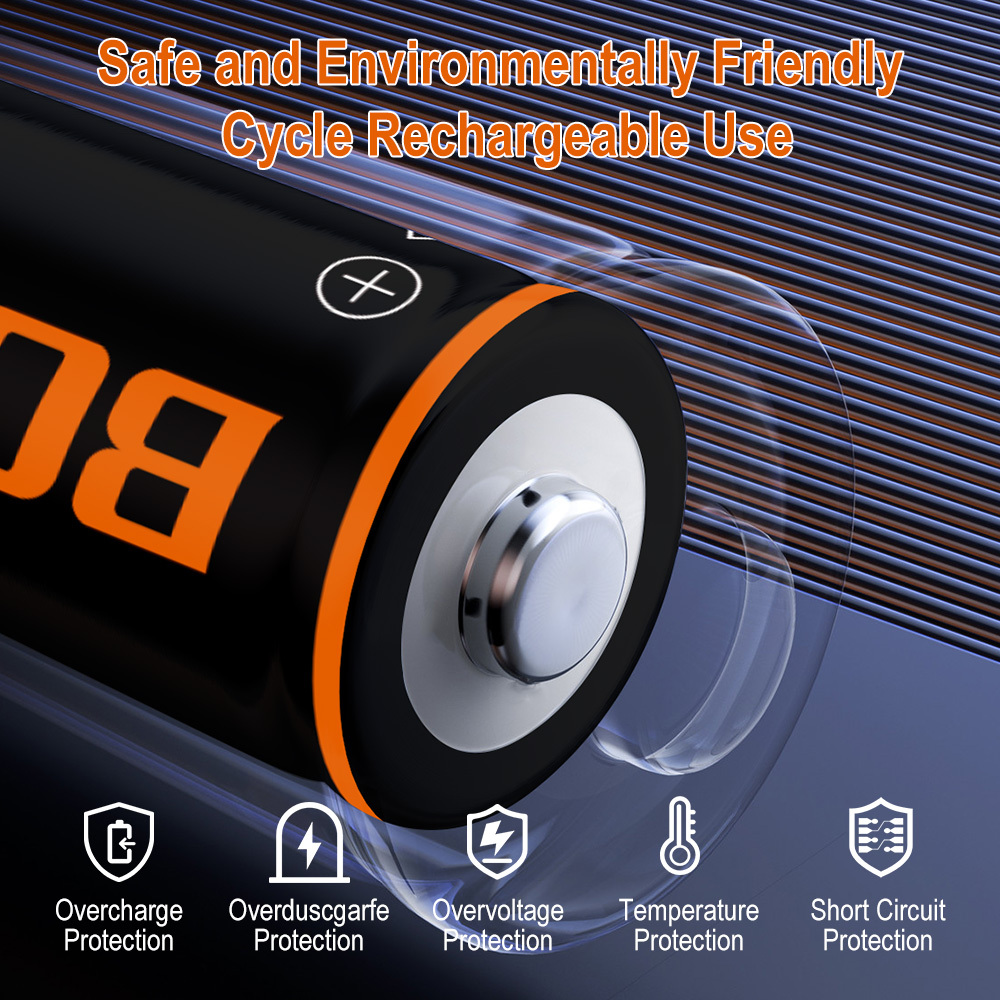 BORUiT High-Performance 18650 Lithium-Ion 2200mah Battery