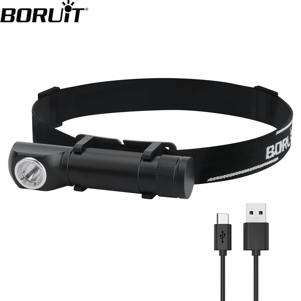 BORUiT HP100 LED Headlamp EDC Flashlight with Magnet Tail Clip