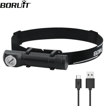 BORUiT HP100 LED Headlamp EDC Flashlight with Magnet Tail Clip