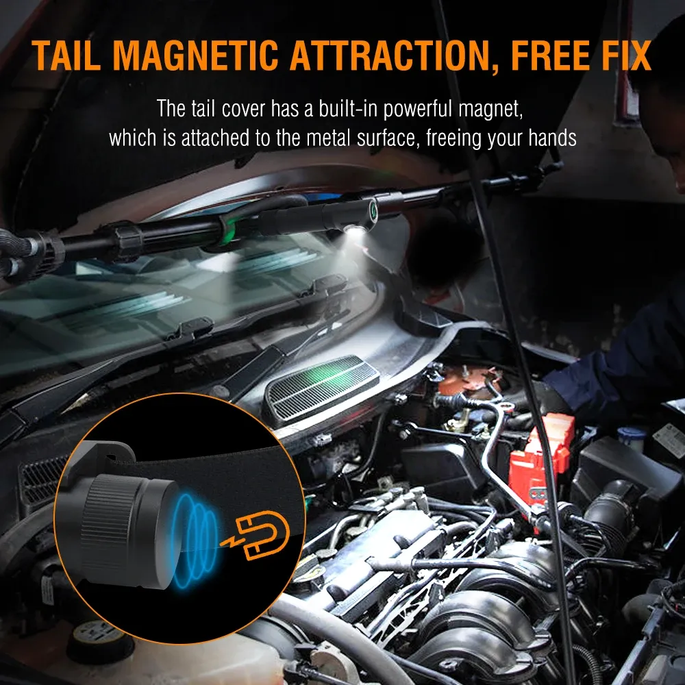 BORUiT HP100 LED Headlamp EDC Flashlight with Magnet Tail Clip