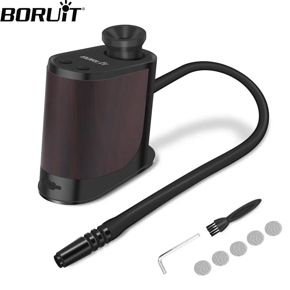 BORUiT BQ500 Smoke Infuser Cuisine Portable Molecular Machine Bar Cold Smoke Generator Meat Burn Cooking Smoking Gun for BBQ