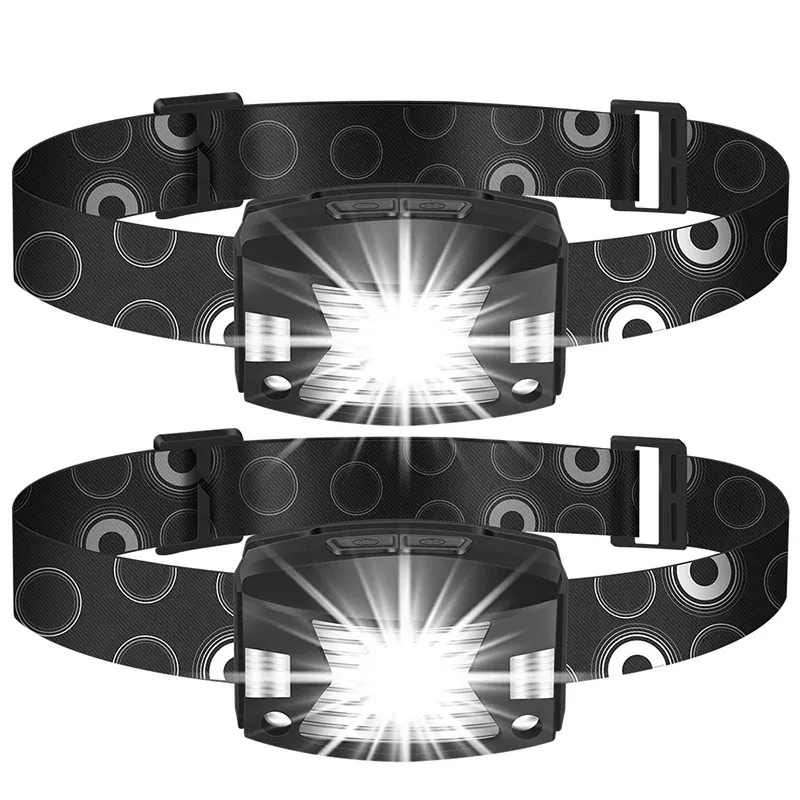 BORUiT G7 LED Motion Sensor Mini Headlamp Red Warning Light Head Torch