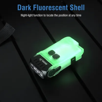 BORUiT V15 LED Keychain EDC Fluorescence Flashlight