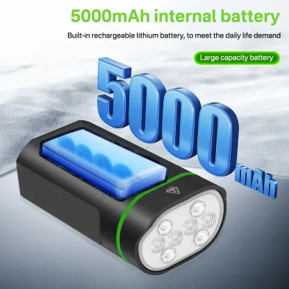 BORUiT L14 Super Bright Bike Front Light 8 LED Type-C Rechargeable Bicycle Lights Waterproof Cycling Headlight for Night Riding