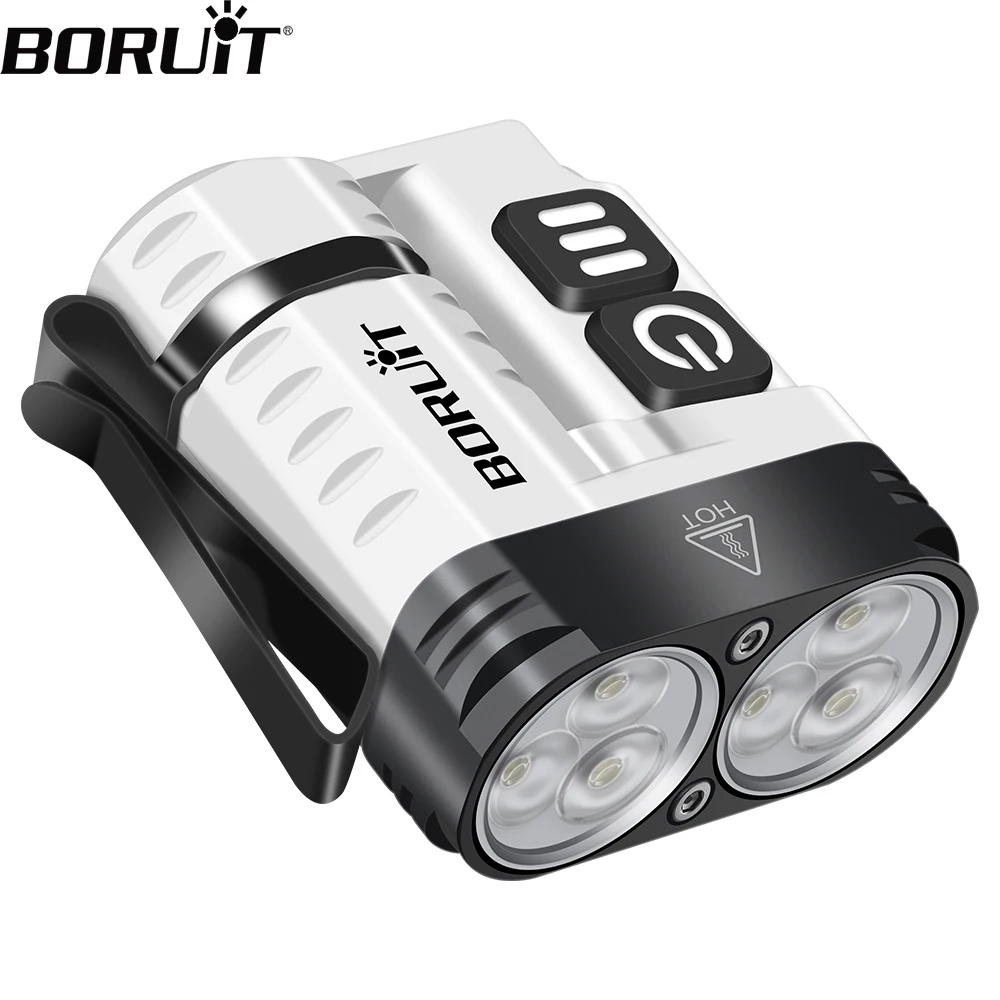 BORUiT U6 SST20 LED EDC Flashlight Keychain Work Light
