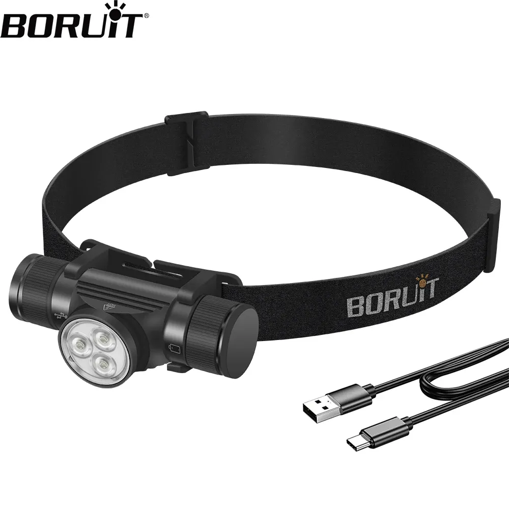 BORUiT HP330 Powerful LED Headlamp Camping Fishing Head Torch Emergency Lantern