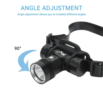 BORUiT B14 LED Scuba Diving Headlamp Powerful 1000LM IPX8 Waterproof Headlight Underwater 60M