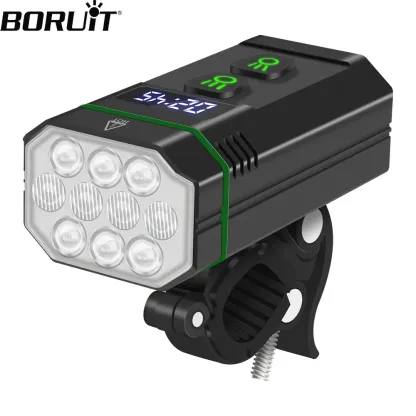 BORUiT L15 bike light Type-C Rechargeable Bicycle Front Light MTB Bicycle Head Lights Cycling Safety Lamp for Night Riding