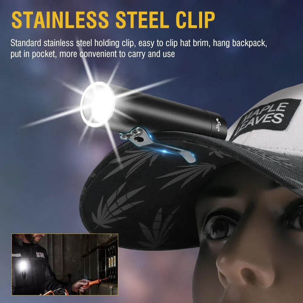 BORUiT V5S Super Bright LED Variable EDC Flashlight Type-C Rechargeable Torch