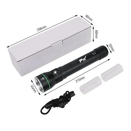 BORUiT S4 Super Bright 2000LM LED Scuba Diving Flashlight P50 Underwater 100M IPX8 Waterproof Torch Spearfishing Lantern