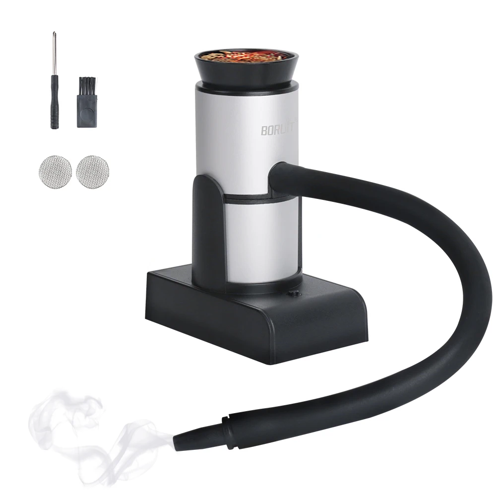 BORUiT SK305 Smoke Infuser Portable Molecular Cuisine Smoking Gun Food Cold Smoke Generator Box Meat Cooking BBQ Cocktails Tools