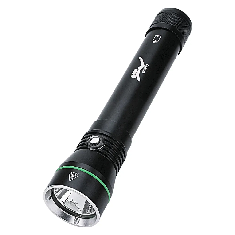 BORUiT S4 Super Bright 2000LM LED Scuba Diving Flashlight P50 Underwater 100M IPX8 Waterproof Torch Spearfishing Lantern