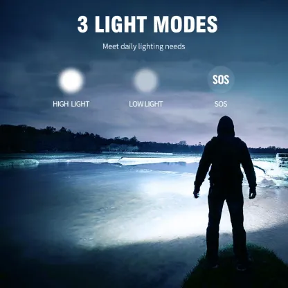 BORUiT M54 LED Scuba Diving Flashlight Super Bright 1000LM IPX8 Waterproof Dive Torch Underwater 80M