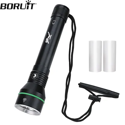 BORUiT Super Bright 2000LM P70 LED Scuba Diving Flashlight Underwater 100M IPX8 Waterproof Torch