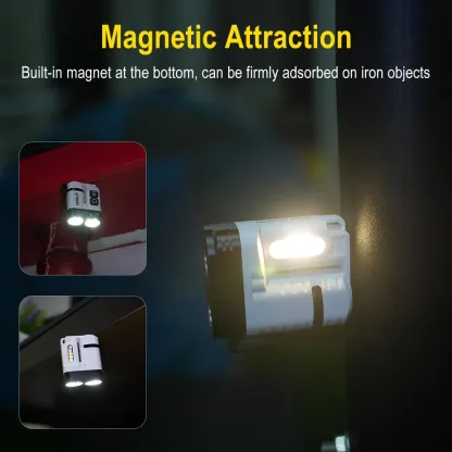 BORUiT U6 SST20 LED EDC Flashlight Keychain Work Light