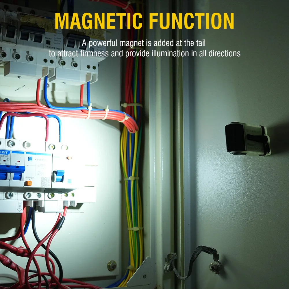 BORUiT V20 Keychain EDC LED Flashlight Head Swivels Magnet with Clip