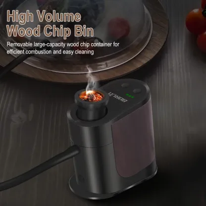 BORUiT BQ500 Smoke Infuser Cuisine Portable Molecular Machine Bar Cold Smoke Generator Meat Burn Cooking Smoking Gun for BBQ