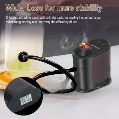 BORUiT BQ500 Smoke Infuser Cuisine Portable Molecular Machine Bar Cold Smoke Generator Meat Burn Cooking Smoking Gun for BBQ