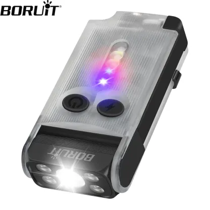 BORUiT V30 EDC LED UV Flashlight Type-C Rechargeable Power Bank Work Light