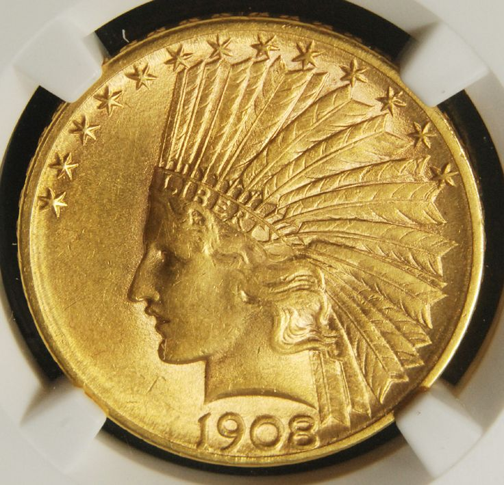 1908-1916 D $10 Indian Head Gold Eagle Coin
