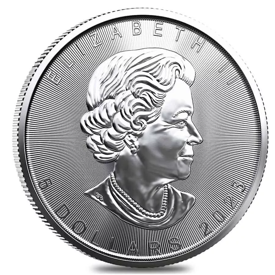 👑👑Queen's Anniversary🍁2021-2024-Royal Canadian Mint Queen's Maple Leaf Silver Dollar