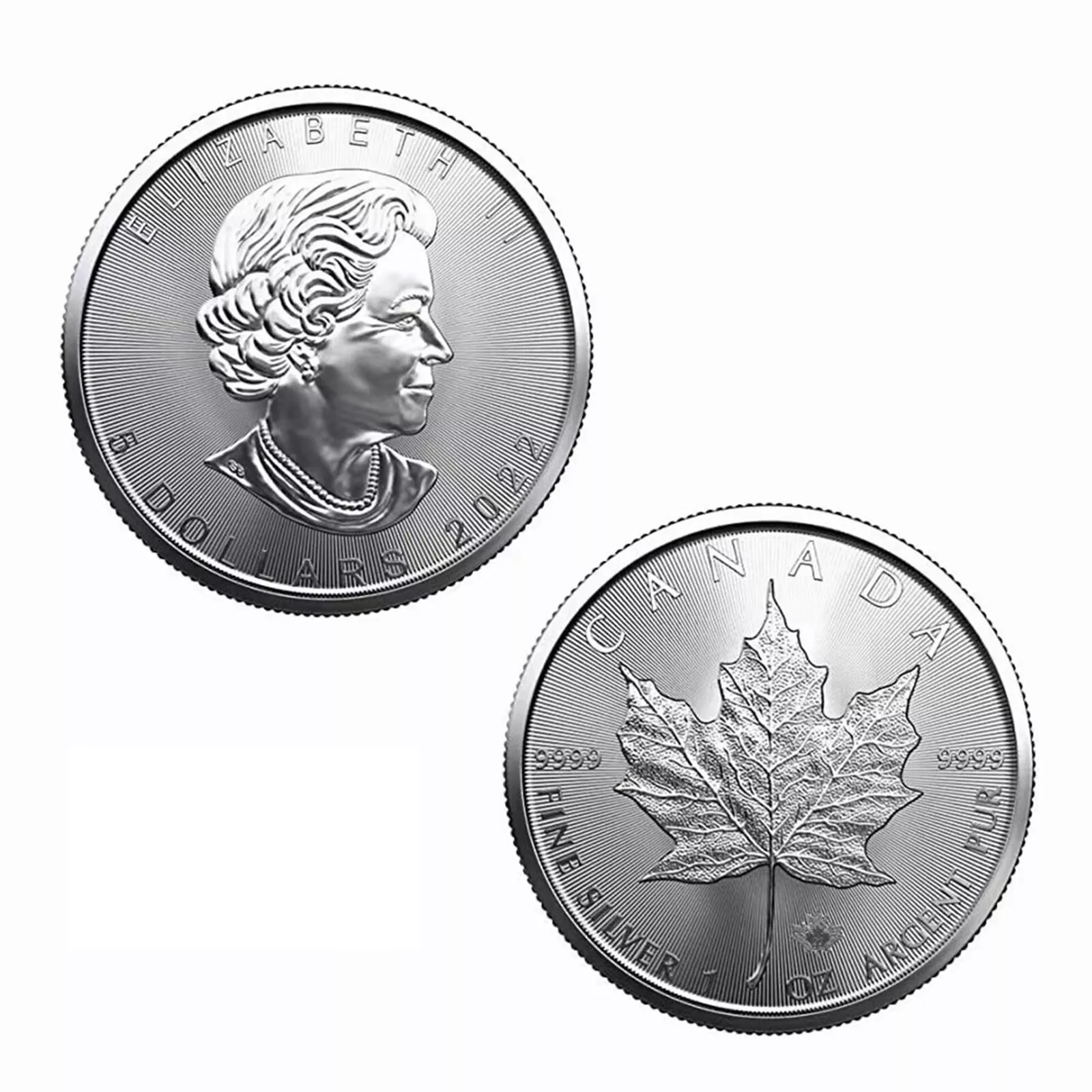 👑👑Queen's Anniversary🍁2021-2024-Royal Canadian Mint Queen's Maple Leaf Silver Dollar