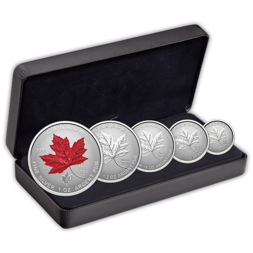 👑👑Queen's Anniversary🍁2021-2024-Royal Canadian Mint Queen's Maple Leaf Silver Dollar