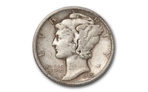 1916-1945 10 Cent Mercury Silver