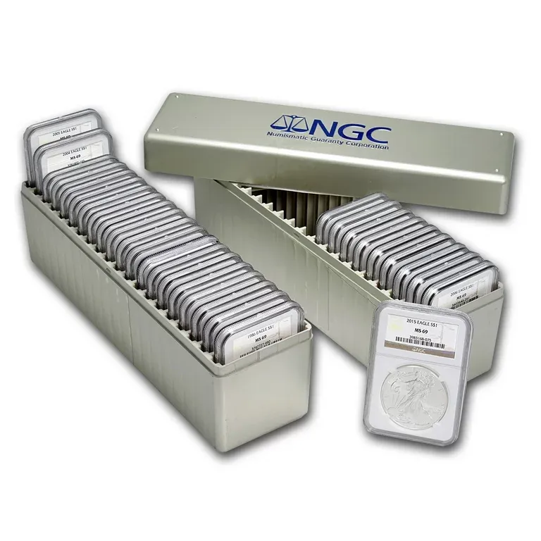 Last Day 70% ОFF🔥1986-2025 American Silver Eagle 39-pc Set NGC MS69 (2 New NGC Boxes)