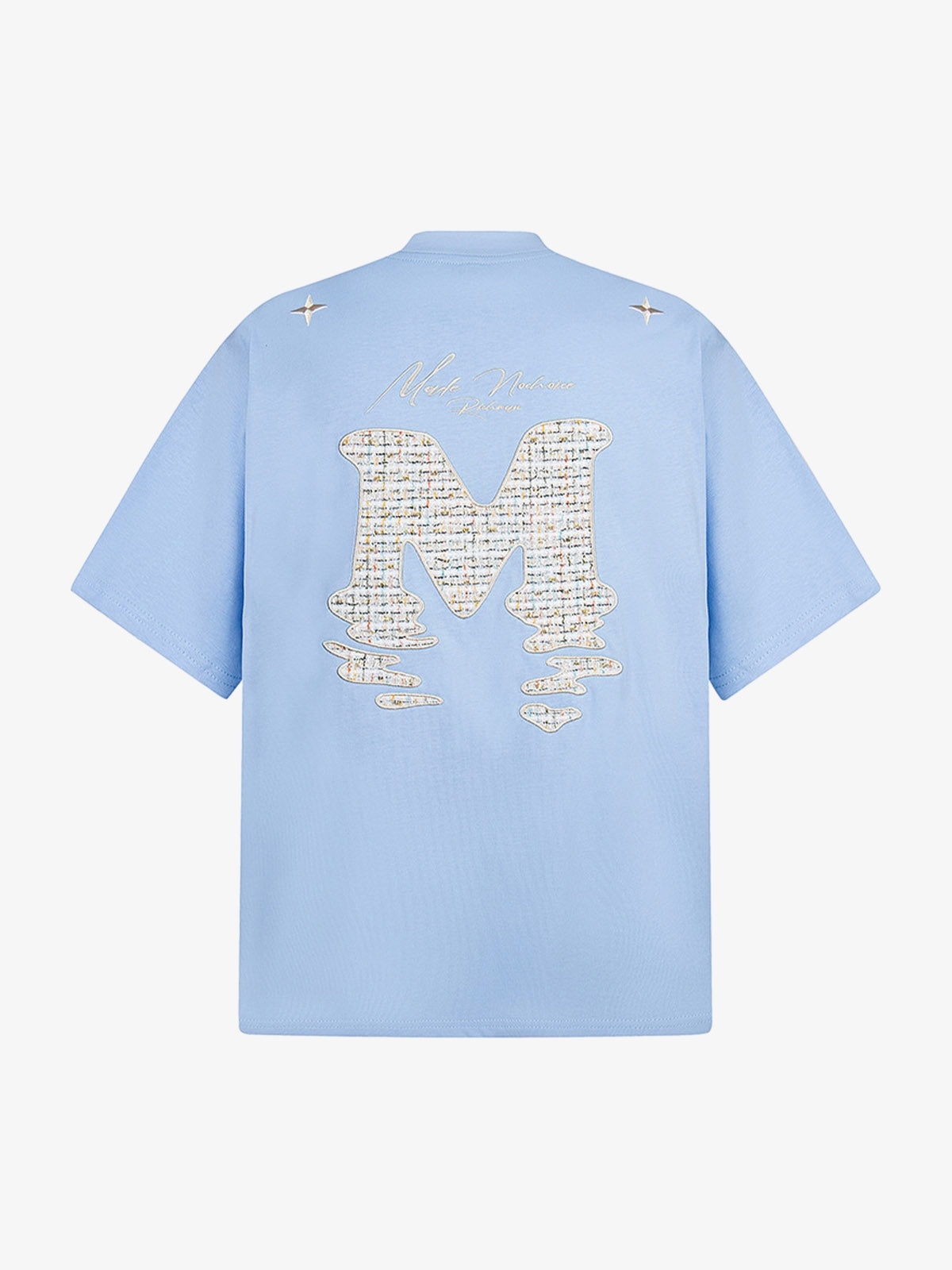 Vintage Patchwork Embroidered Letter T-Shirt-Fineriform