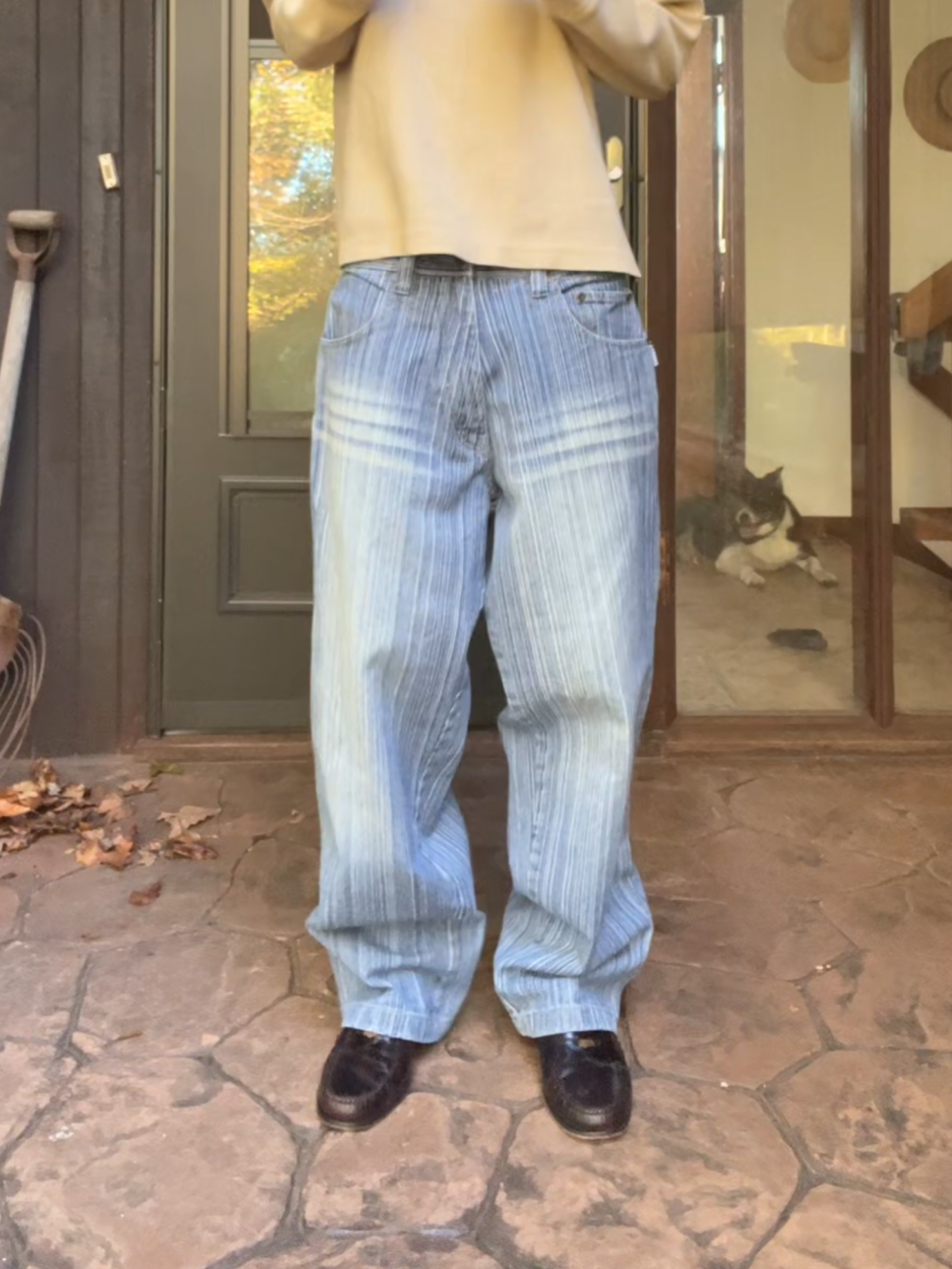 STRIPE RELAXED DENIM-Fineriform