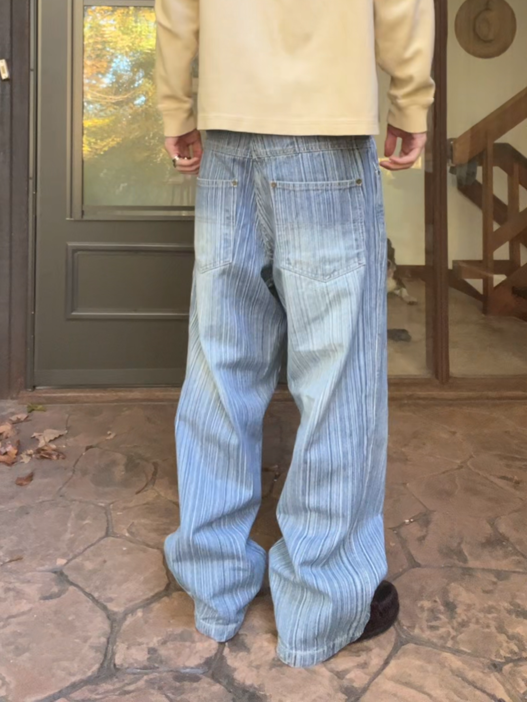 STRIPE RELAXED DENIM-Fineriform