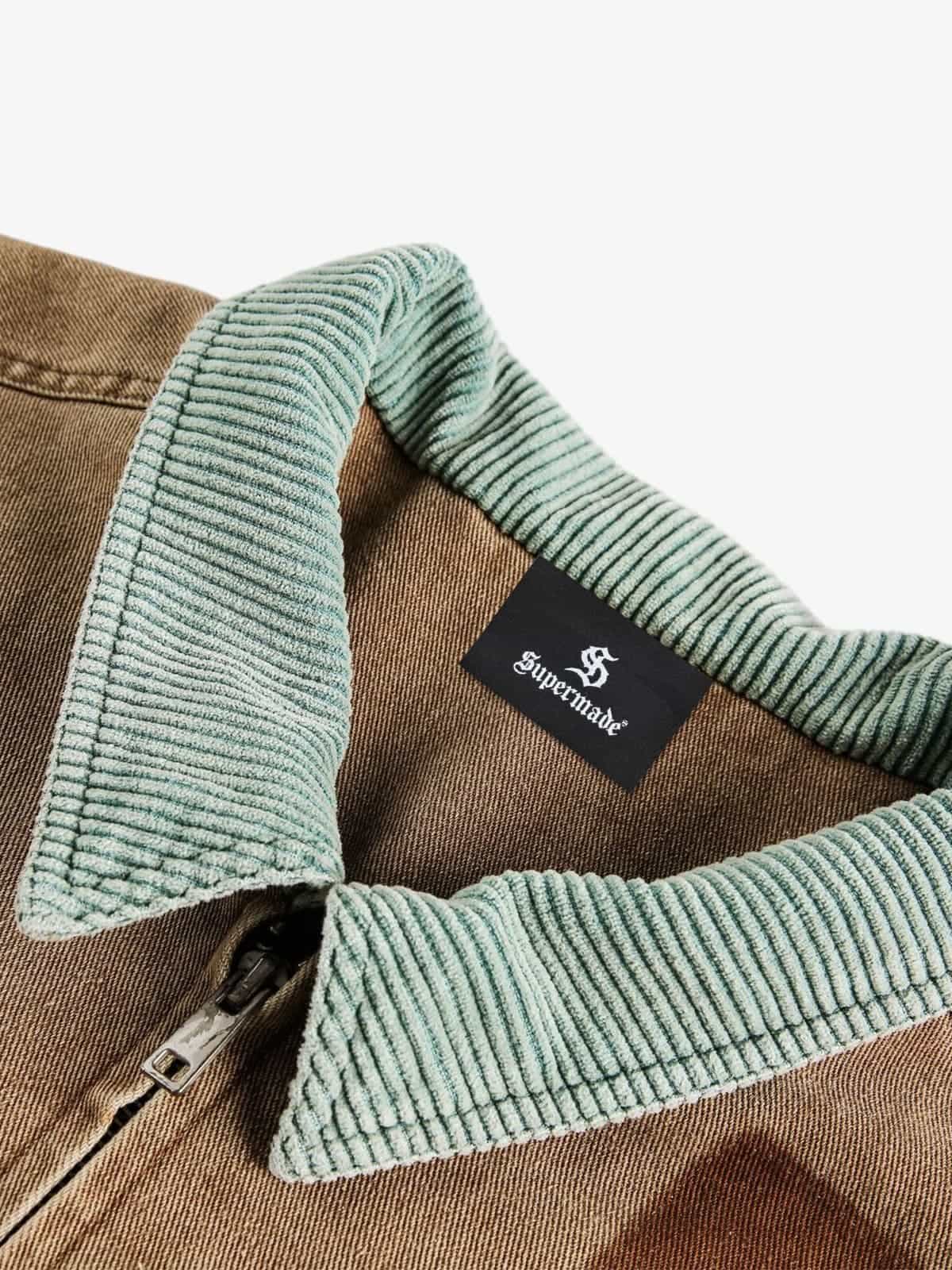 Punk Retro Collage Print Distressed Heavy Jacket - 2539-Fineriform