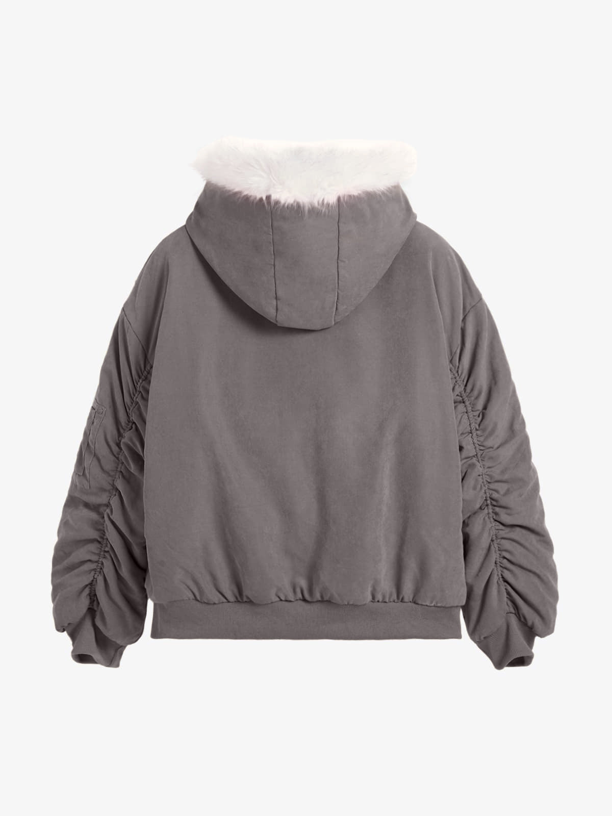 Oversized Reversible Fur Hooded Jacket - 2544-Fineriform