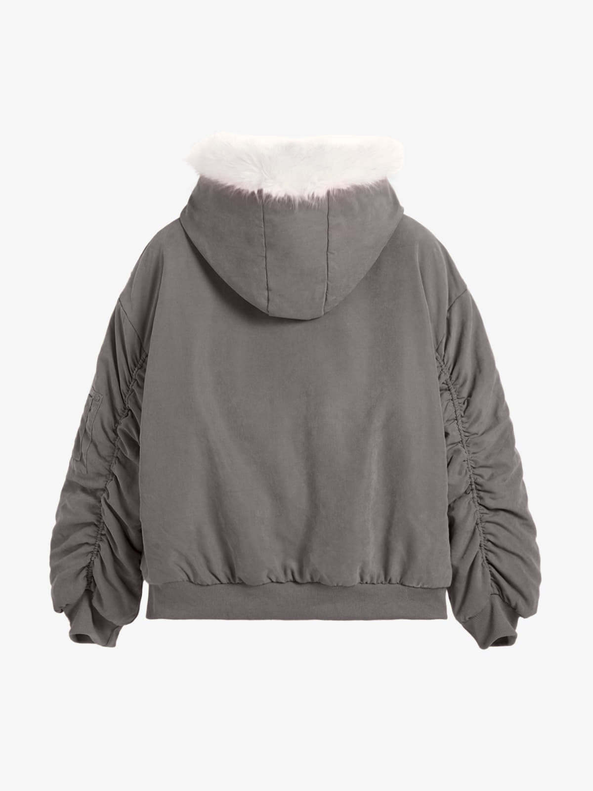 Oversized Reversible Fur Hooded Jacket - 2544-Fineriform