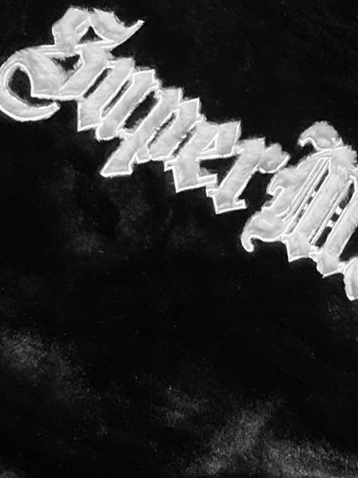 Thesupermade Street Letter Embroidered Fleece Jacket - 1838-Fineriform