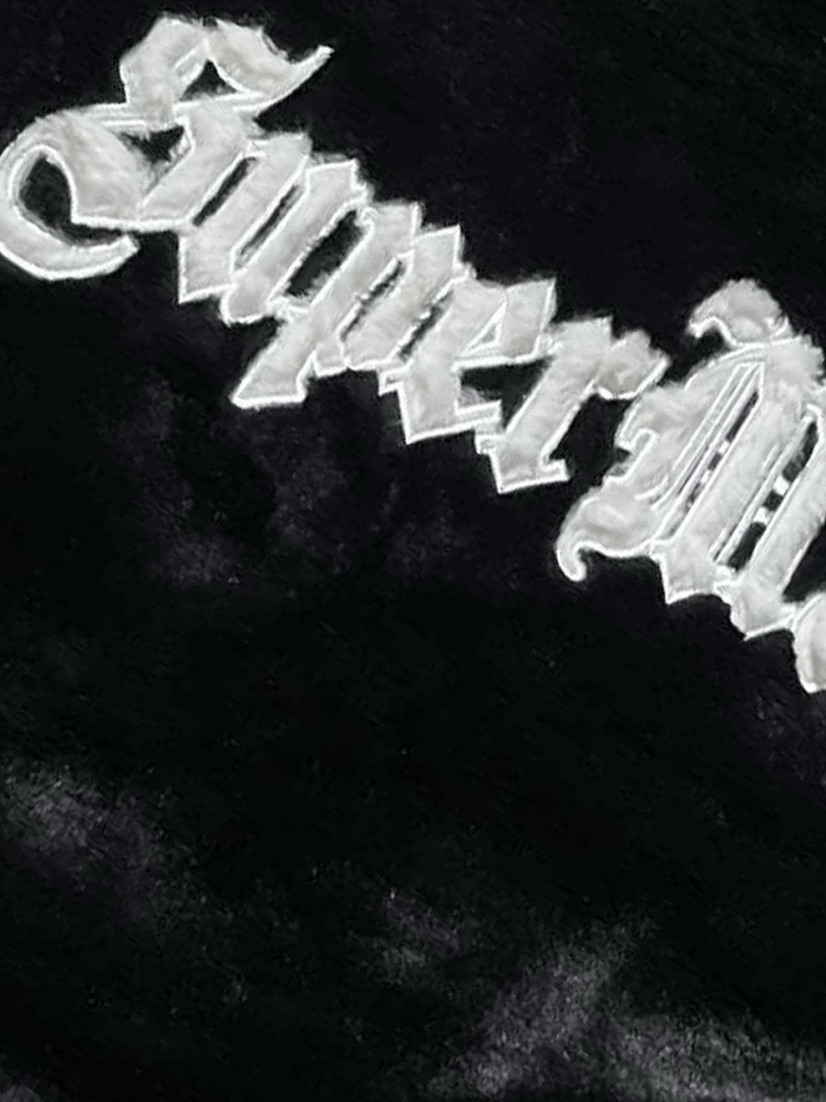 Thesupermade Street Letter Embroidered Fleece Jacket - 1838-Fineriform