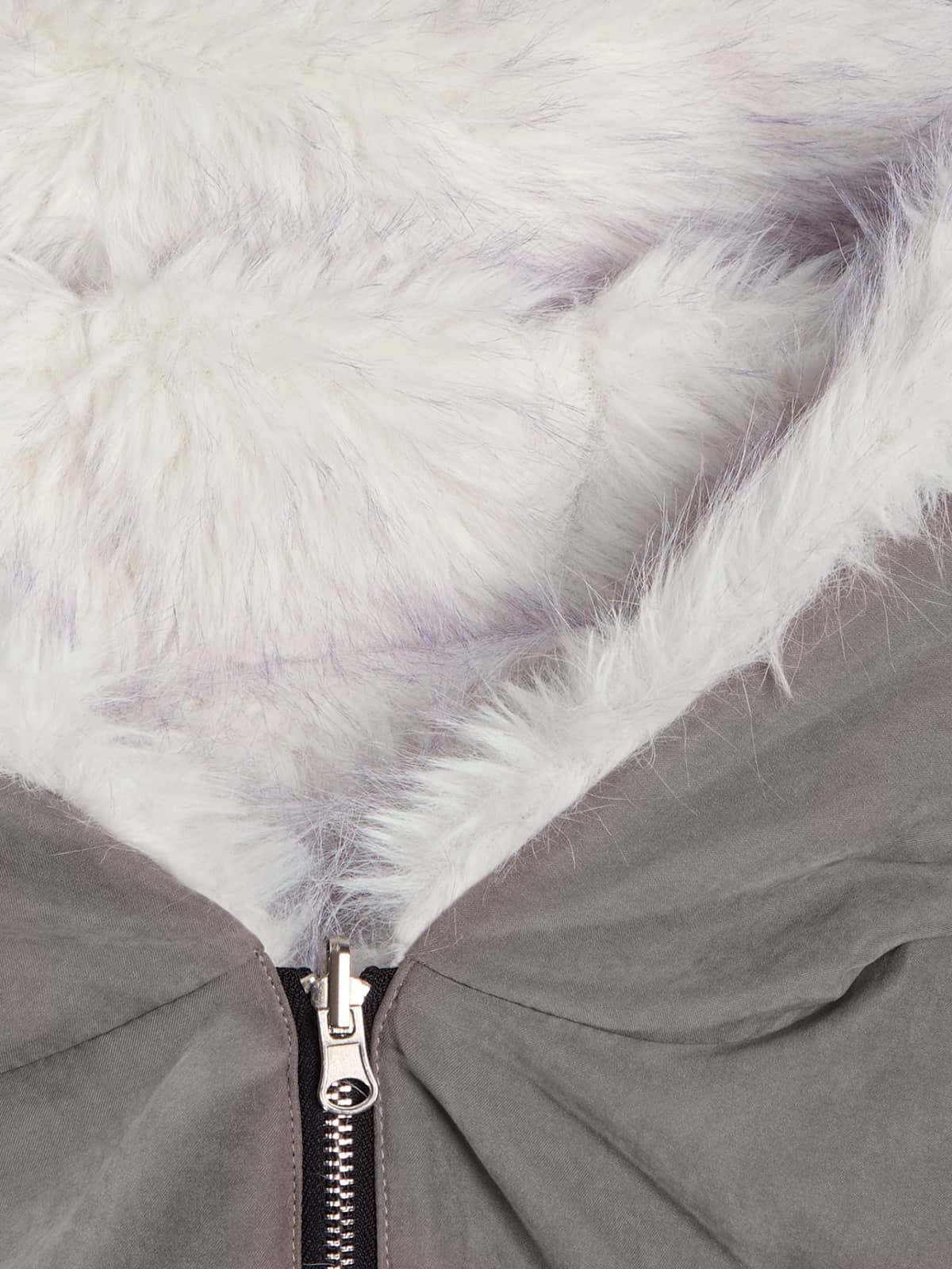 Oversized Reversible Fur Hooded Jacket - 2544-Fineriform