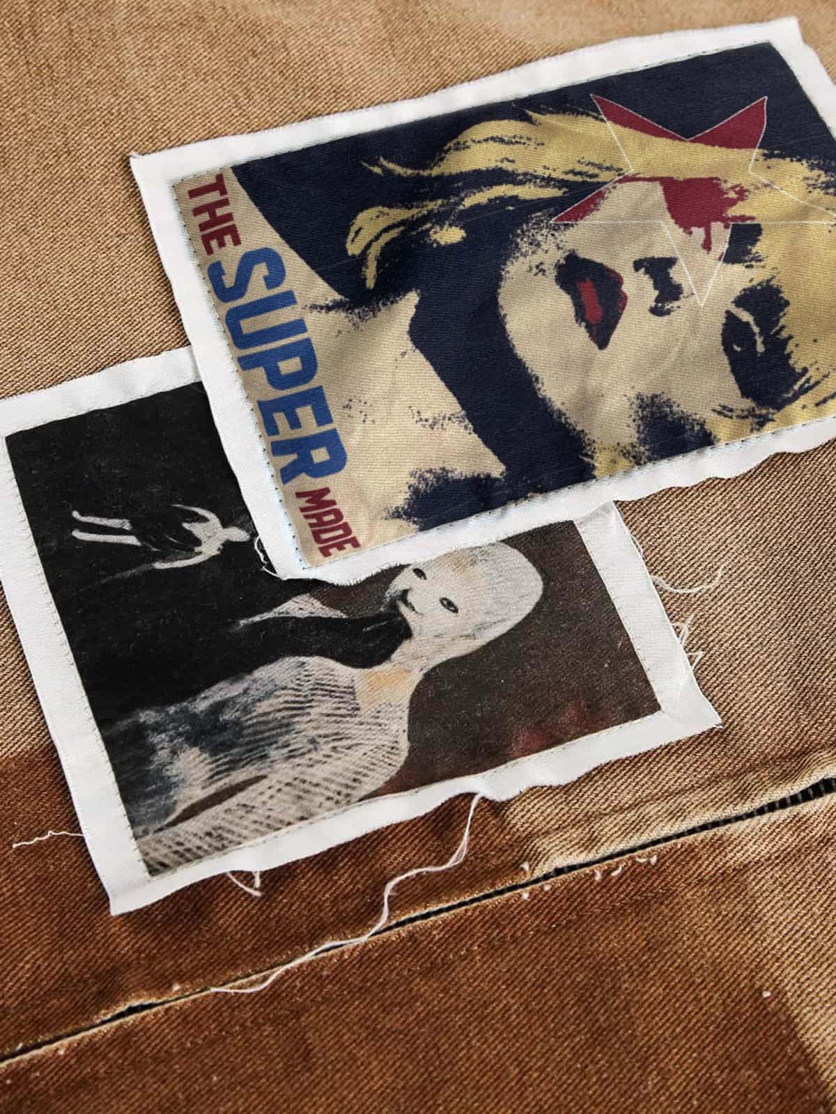 Punk Retro Collage Print Distressed Heavy Jacket - 2539-Fineriform