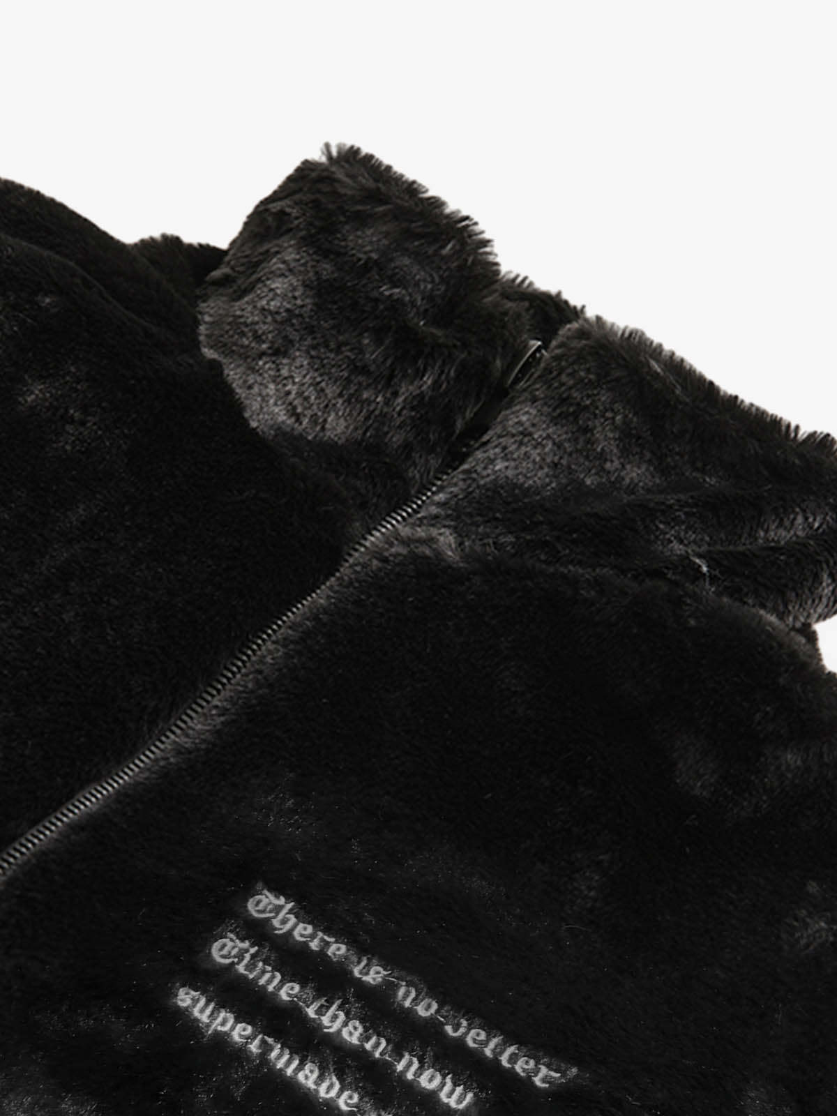 Thesupermade Street Letter Embroidered Fleece Jacket - 1838-Fineriform