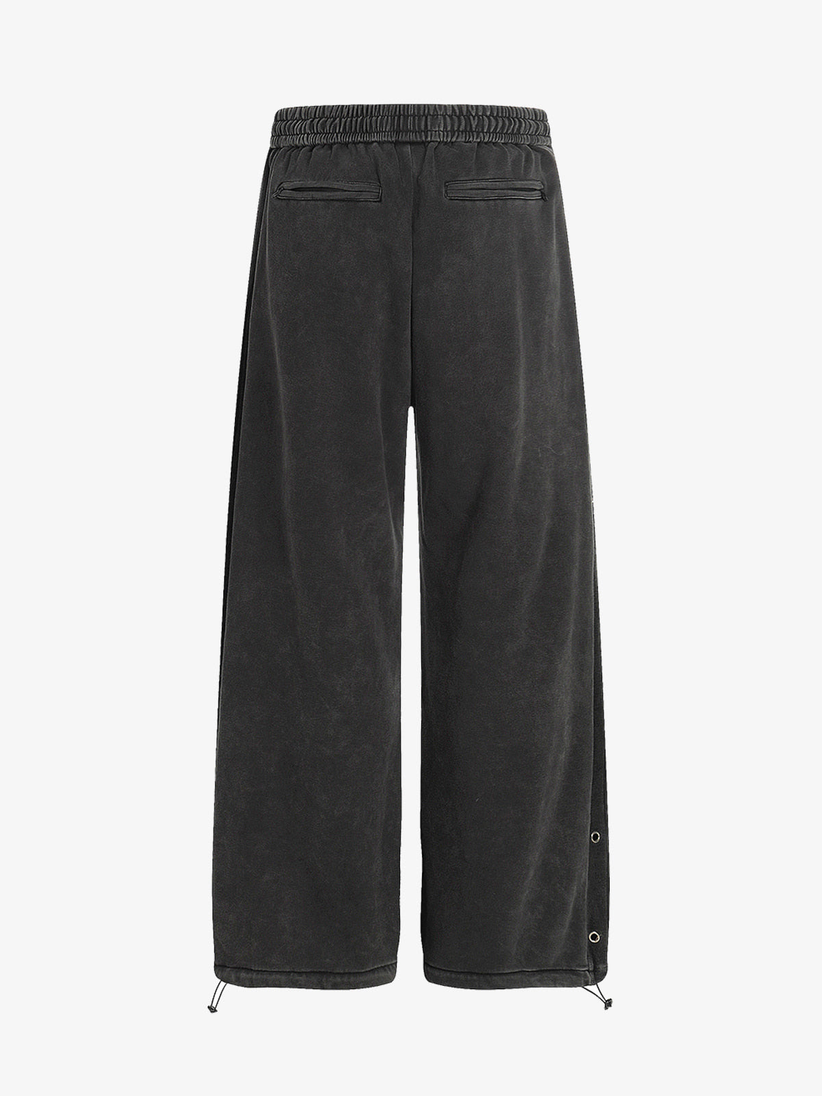Street Washed Mottled Rivet Letter Print Baggy Sweatpants-Fineriform