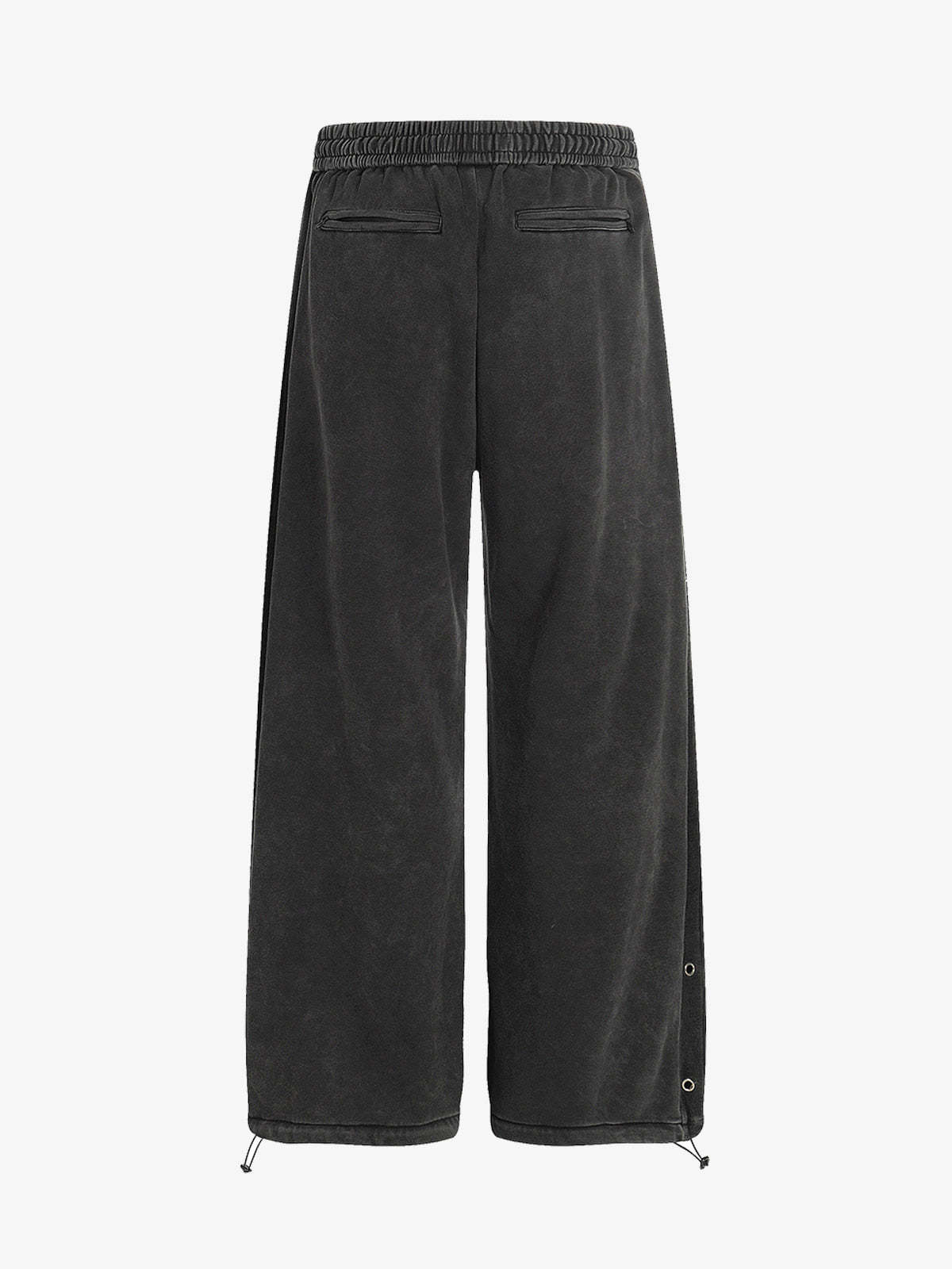 Street Washed Mottled Rivet Letter Print Baggy Sweatpants-Fineriform