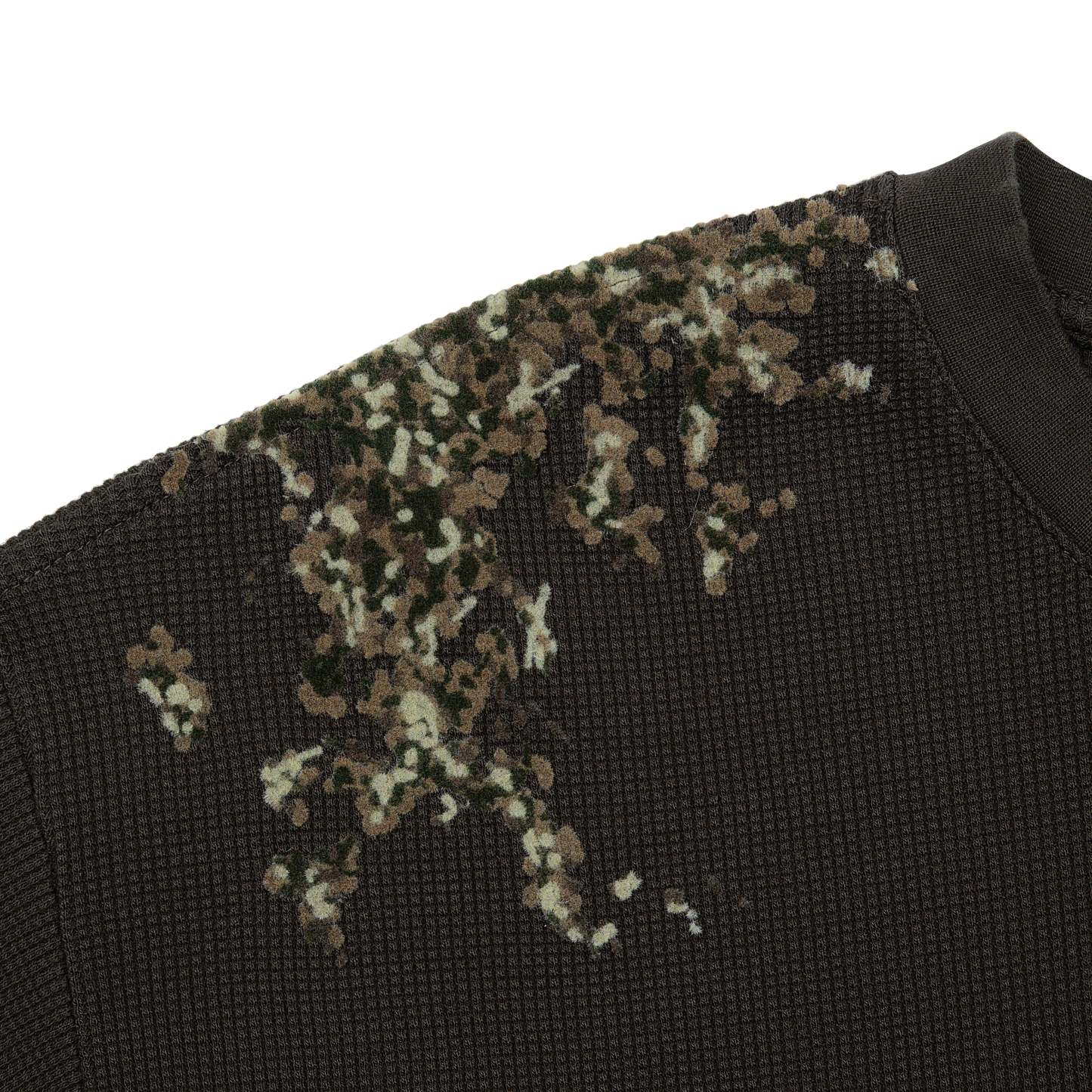 "NYC to RIO" waffle Longsleeve dark forest green-Fineriform