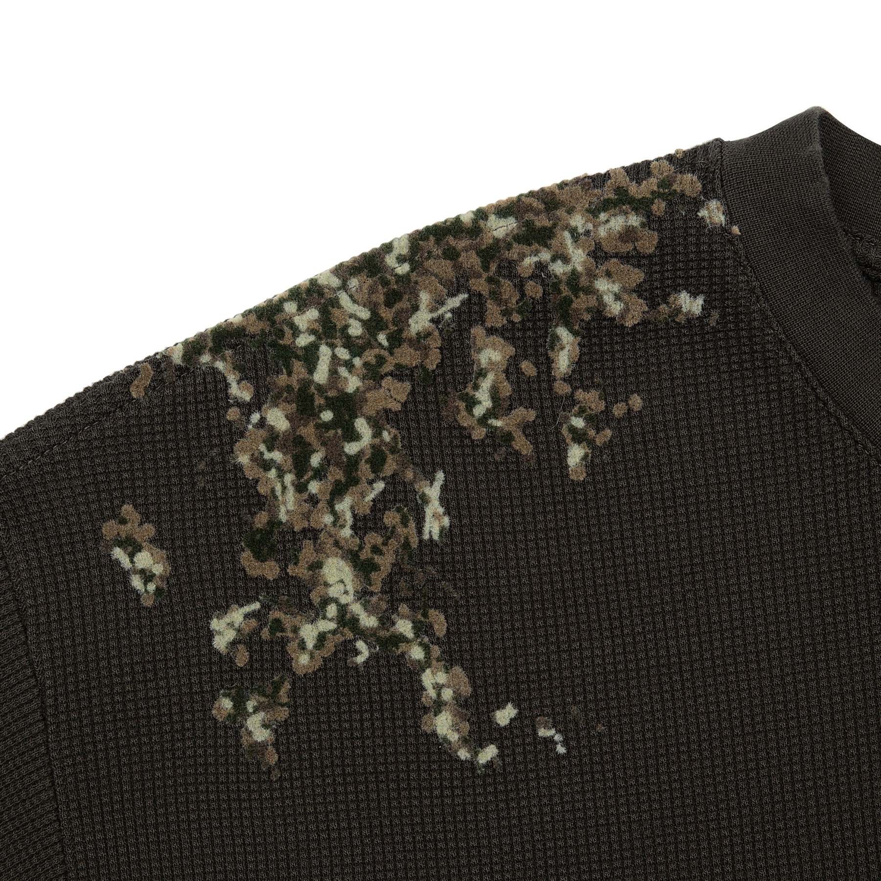 "NYC to RIO" waffle Longsleeve dark forest green-Fineriform