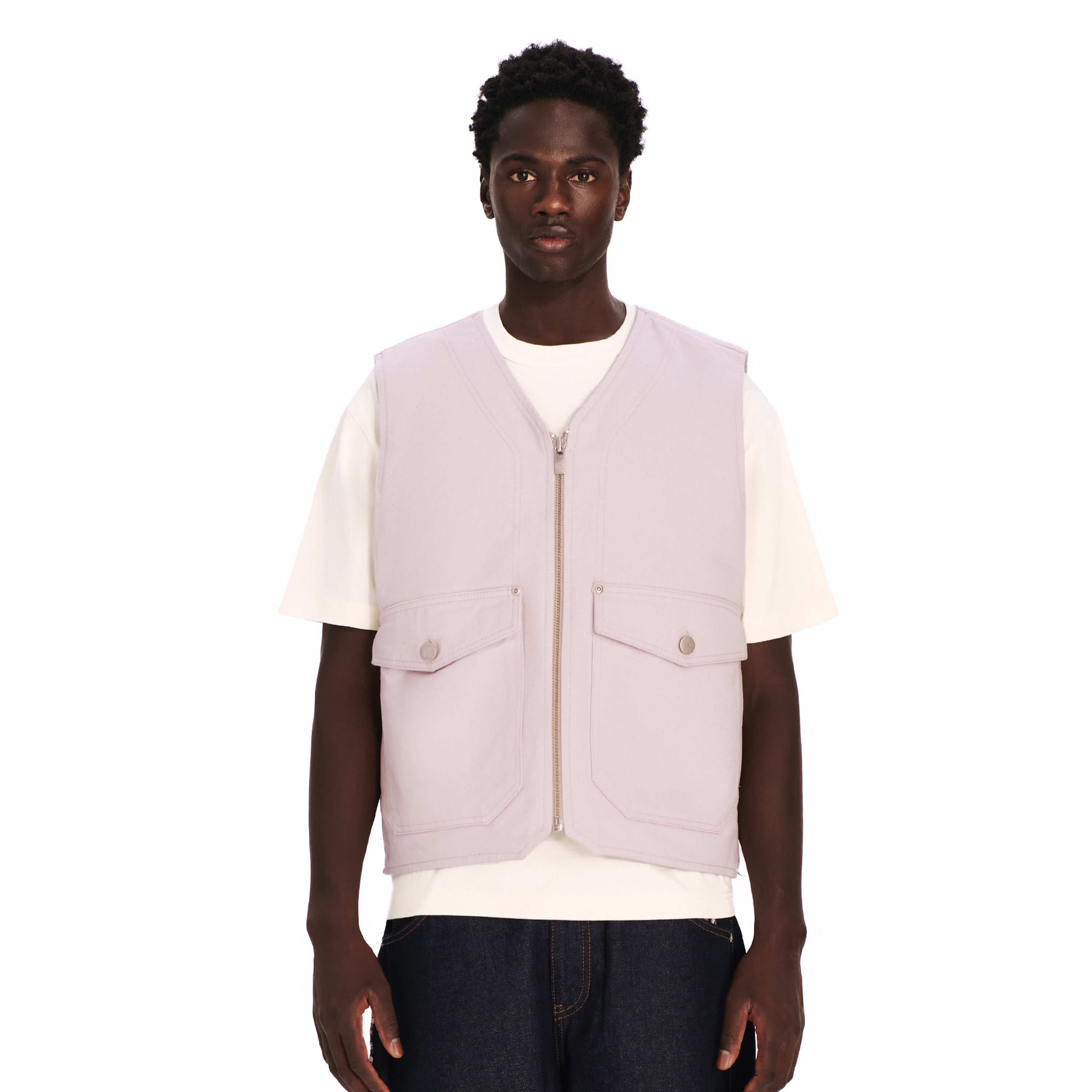 "blossom v3" denim Vest-Fineriform